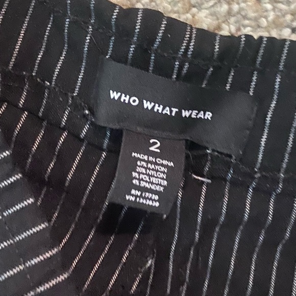 Black Striped Ankle Pant - Picture 2 of 2